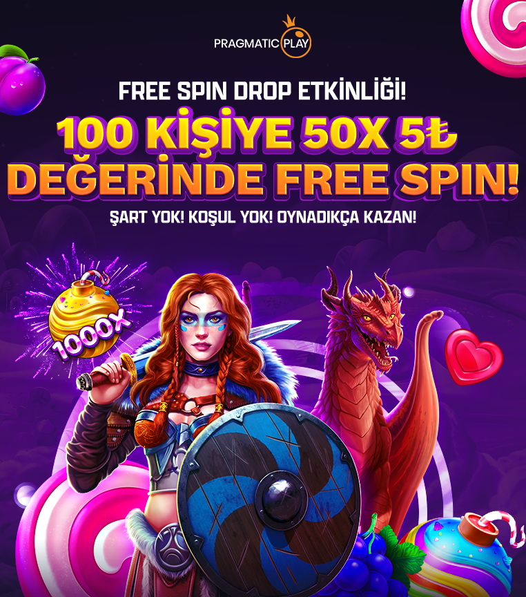 50 ADET 5₺ DEĞERİNDE FREE SPİN!